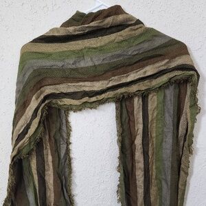 Boho Earth Tones Accent Neck Scarf